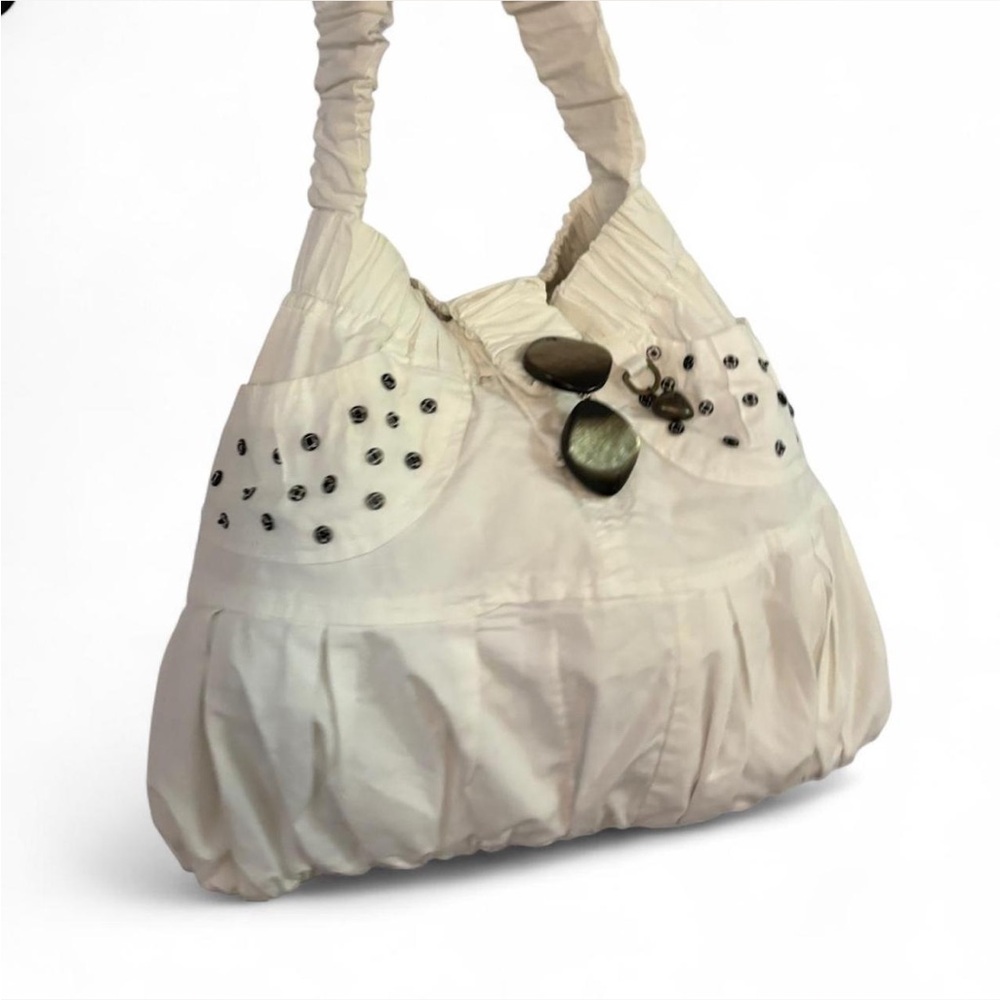 Elegant White Studded Women's Bag